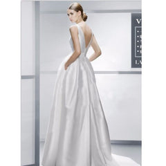 The Roxanna Wedding Bridal Satin Long Dress