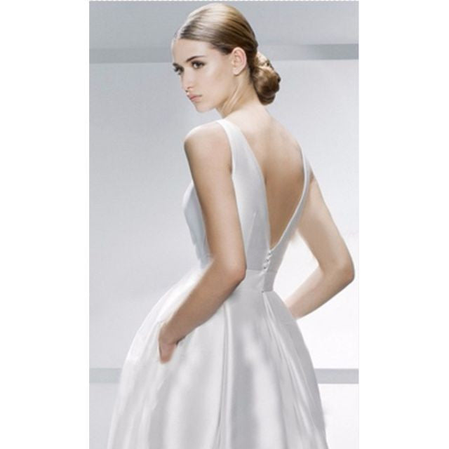The Roxanna Wedding Bridal Satin Long Dress