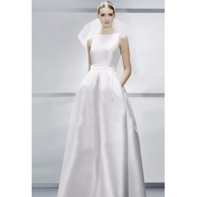 The Roxanna Wedding Bridal Satin Long Dress