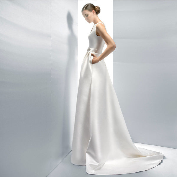 The Roxanda Wedding Bridal Satin Gown