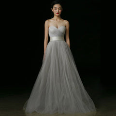 The Levene Grey/White/Red/Champagne/Black Tube Long Evening Dress