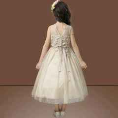 The Olivia Champagne Flower Girl Dress
