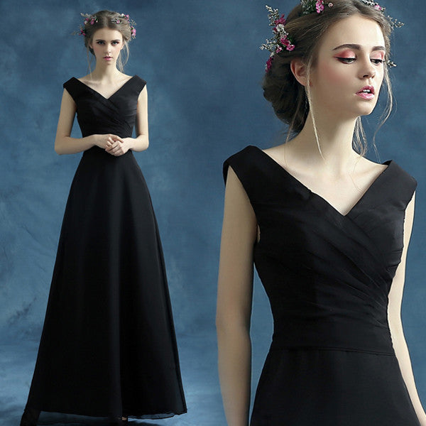 The Lakisha Black Off Shoulder Gown