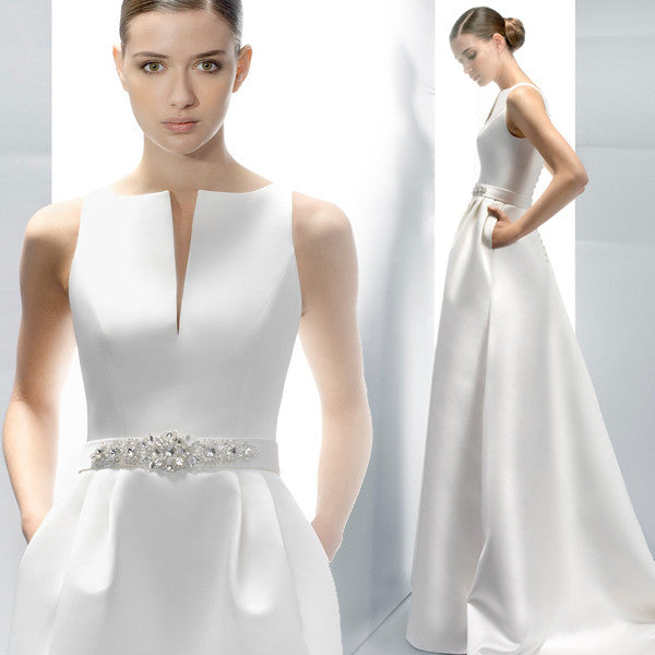 The Roxanda Wedding Bridal Satin Gown