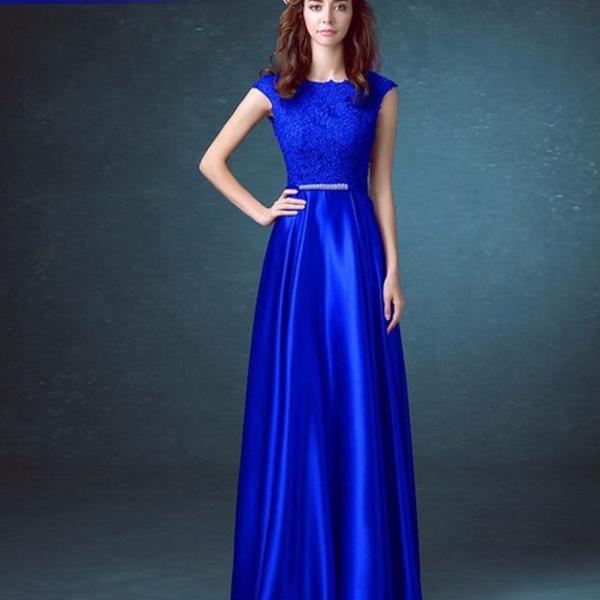The Patrina Cap Sleeves Gold / Grey / Blue / Purple / Red / Pink Lace Gown Dress