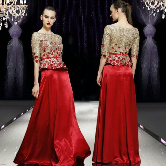 The Rosalyn Mother-Of-Bride Pleated Gown (Available in 2 Colours)