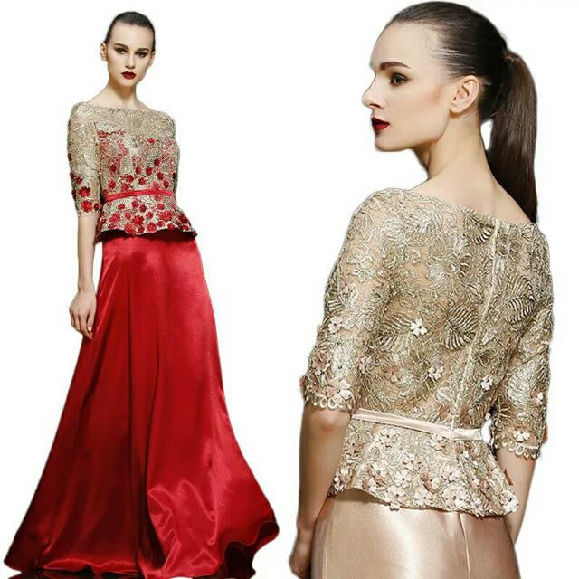 The Rosalyn Mother-Of-Bride Pleated Gown (Available in 2 Colours)