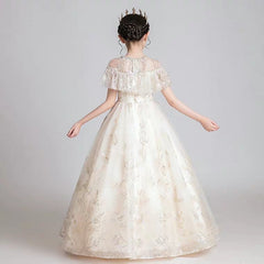 The Kyla Champagne Flower Girl Dress