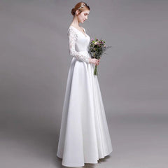The Heatherly Wedding Bridal Illusion Sleeve Lace Gown
