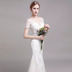 The Nikita Wedding Bridal Short Sleeve Lace Dress