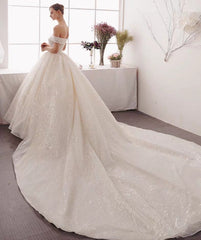 The Ristelle Wedding Bridal Sequined Off Shoulder Gown