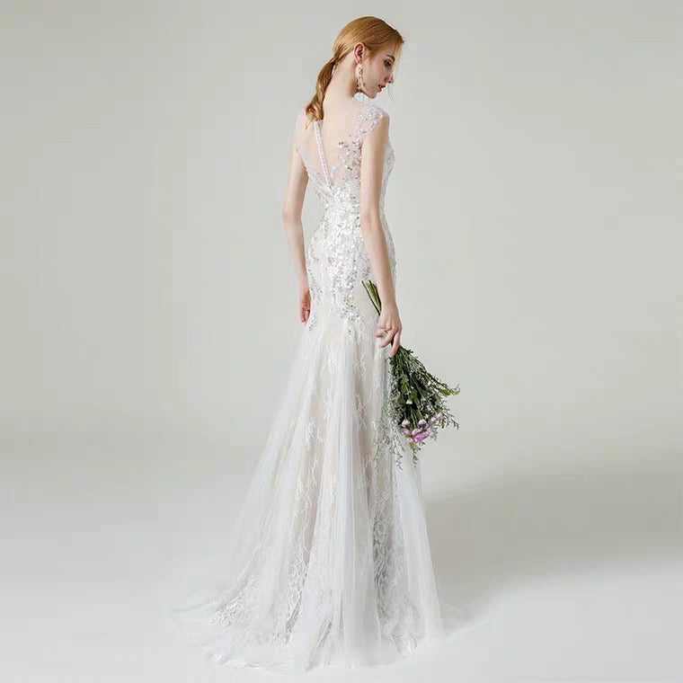 The Lorende Wedding Bridal Sleeveless Gown