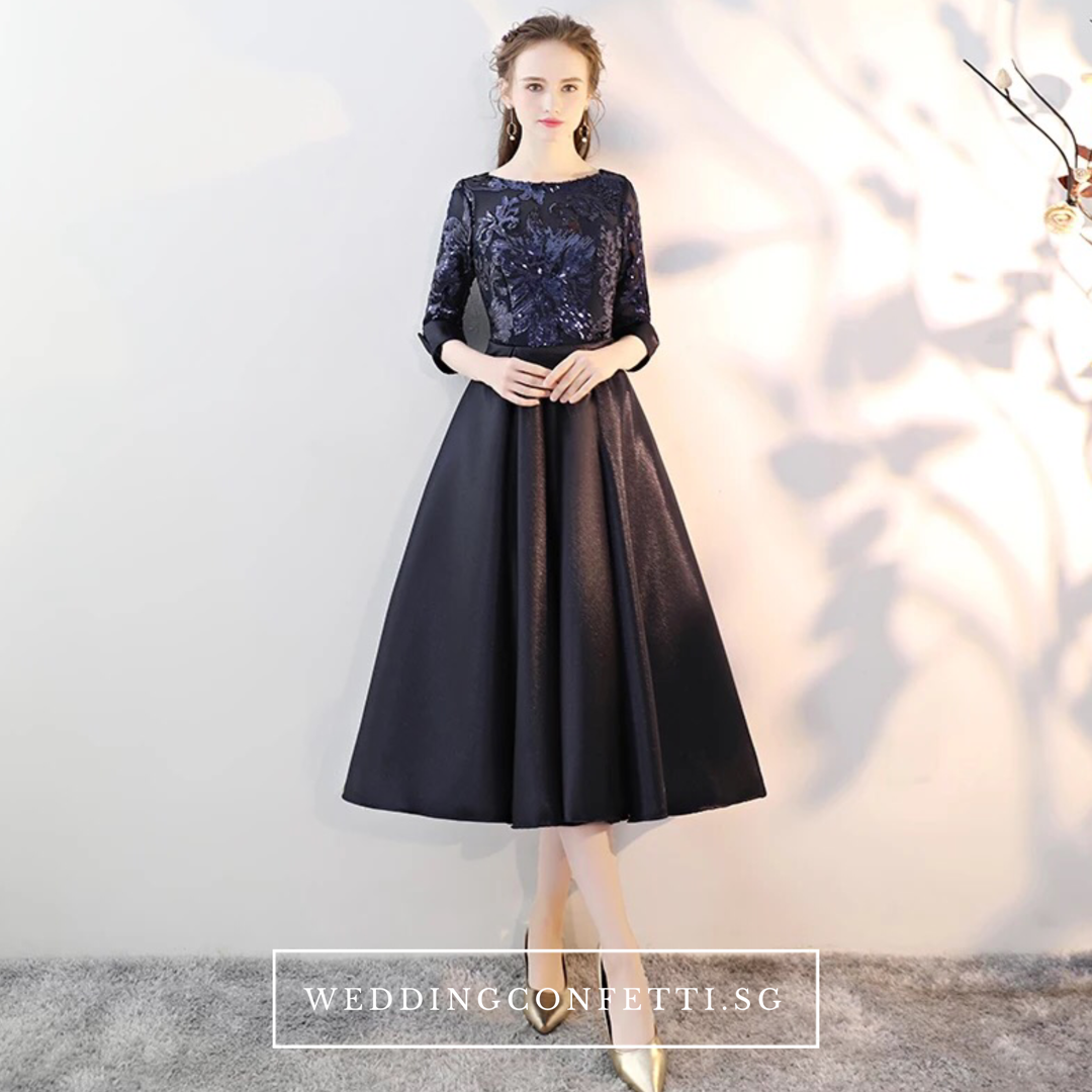 The Tessa Gold / Silver / Red / Black / Green Long Sleeve Gown (Available in 5 colours)