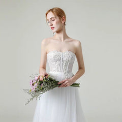 The Lorende Wedding Bridal Tube Tulle Gown
