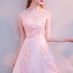 The Riley Pink/Champagne Sleeveless Tulle Gown