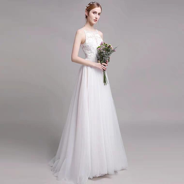 The Paityn Wedding Bridal Sleeveless Lace Gown