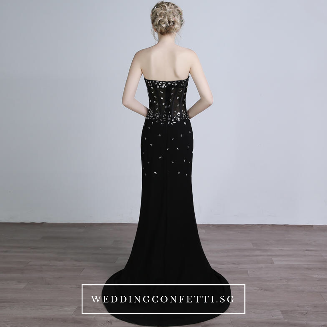 The Candice Black Fishtail Dress / Gown