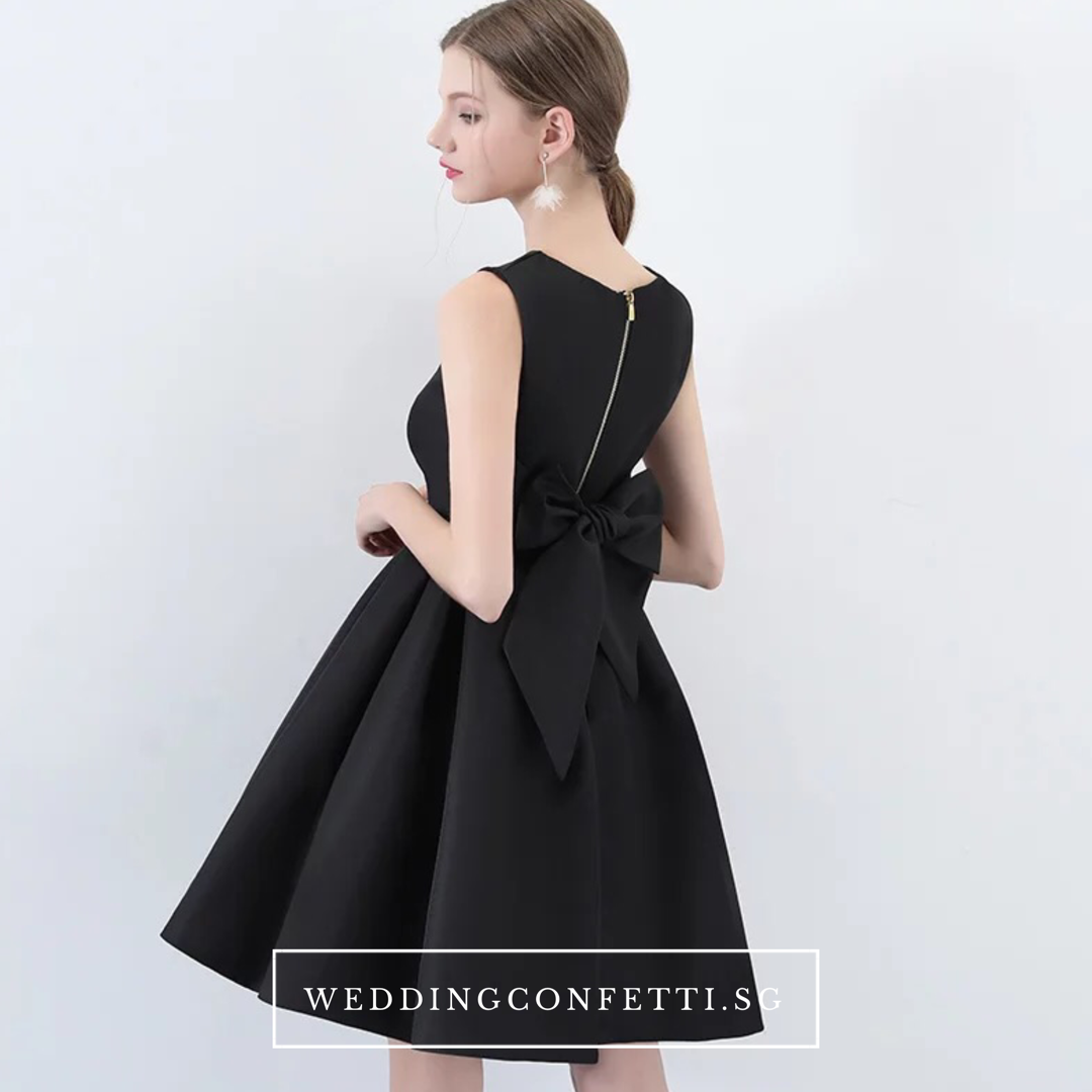 The Amelia Bow White / Black Sleeveless Dress (Available in 2 colours)