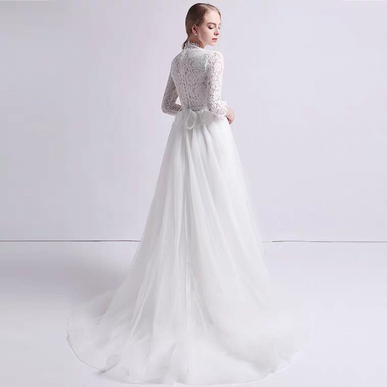 The Krasloe Wedding Bridal Long Sleeves Lace Gown