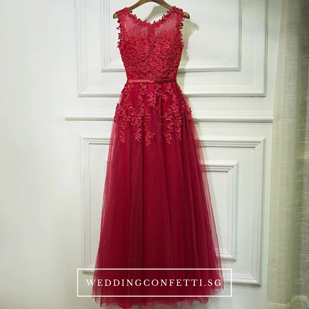 The Rose Pink/Red Lace Sleeveless Dress