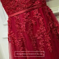 The Rose Pink/Red Lace Sleeveless Dress