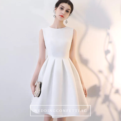 The Amelia Bow White / Black Sleeveless Dress (Available in 2 colours)