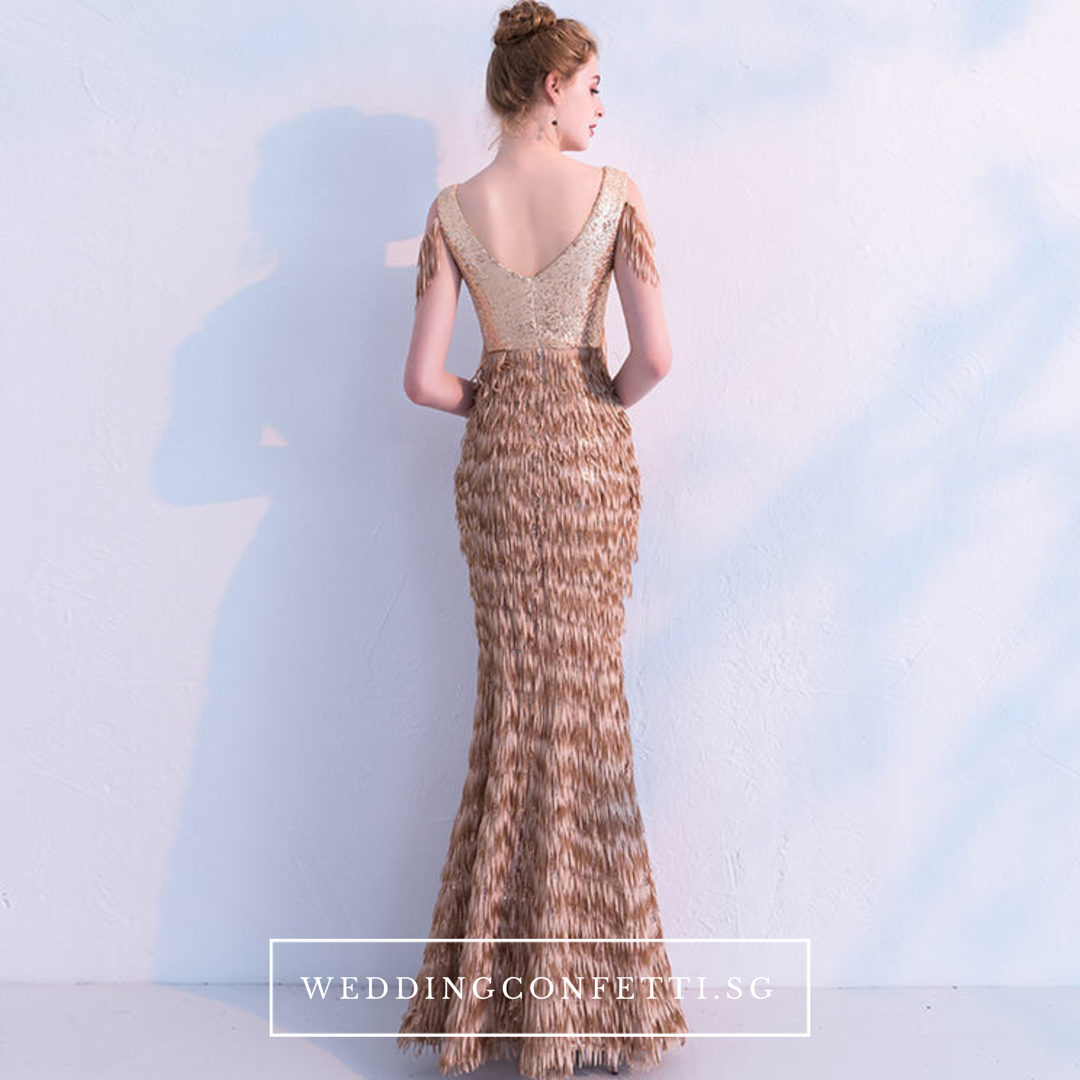 The Anna Bronze Cold Shoulder Dress