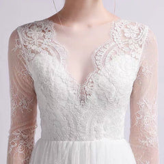 The Petrio Wedding Bridal Illusion Sleeves Lace Gown