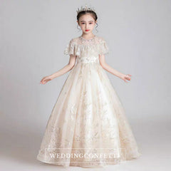 The Kyla Champagne Flower Girl Dress