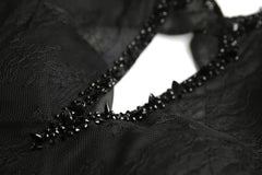 The Lerynn Short Sleeve Black Gown