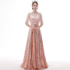 The Kumie Long Sleeve Black/Red/Pink/Silver Gown