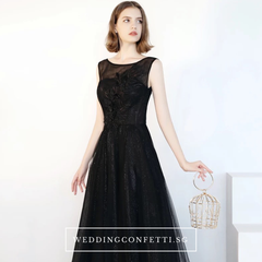 The Cacie Sleeveless Black Gown