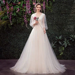 The Kylie Wedding Bridal Illusion Lace Sleeve Gown