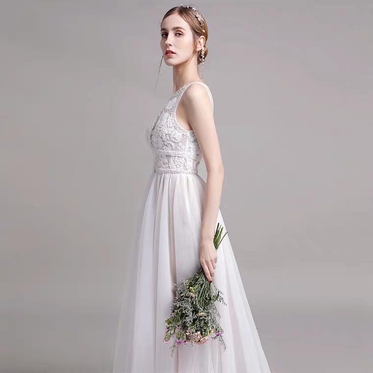 The Paityn Wedding Bridal Sleeveless Lace Gown