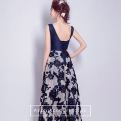 The Joanna Blue/Red Lace Sleeveless Gown
