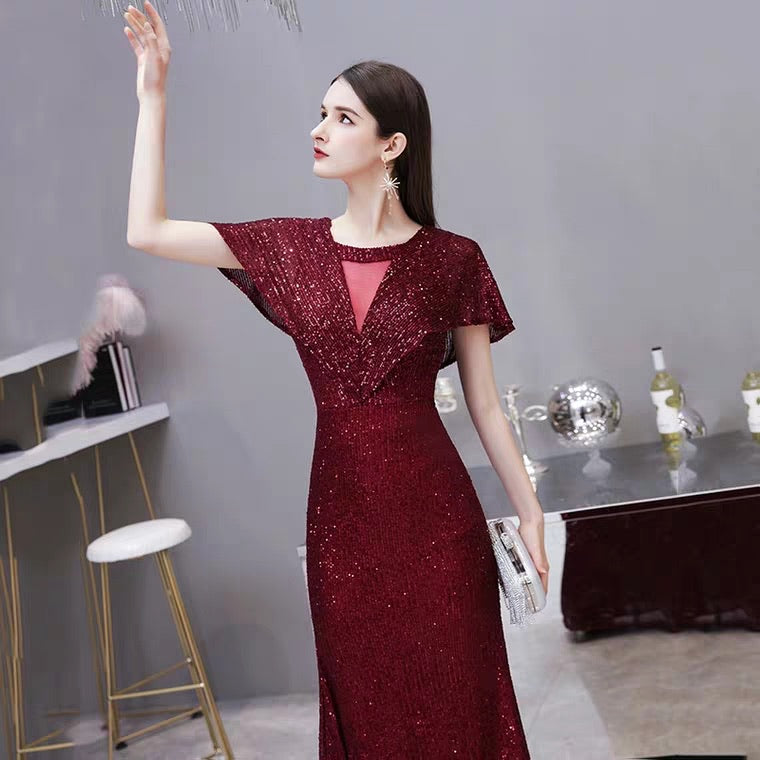 The Lorniston Sequined Red Gown