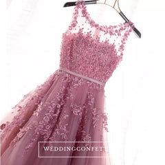 The Rose Pink/Red Lace Sleeveless Dress