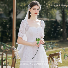 The Veralyn Wedding Bridal Short Sleeves Gown