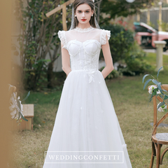 The Renelle Wedding Bridal Ruffled Sleeves Gown