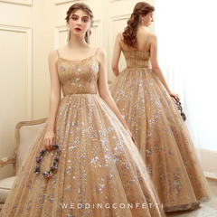 The Merlyn Gold Sleeveless Gown