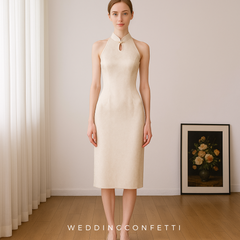 The Peony Halter Cheongsam Gown
