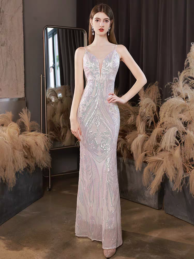 The Perlize Sleeveless Evening Dress