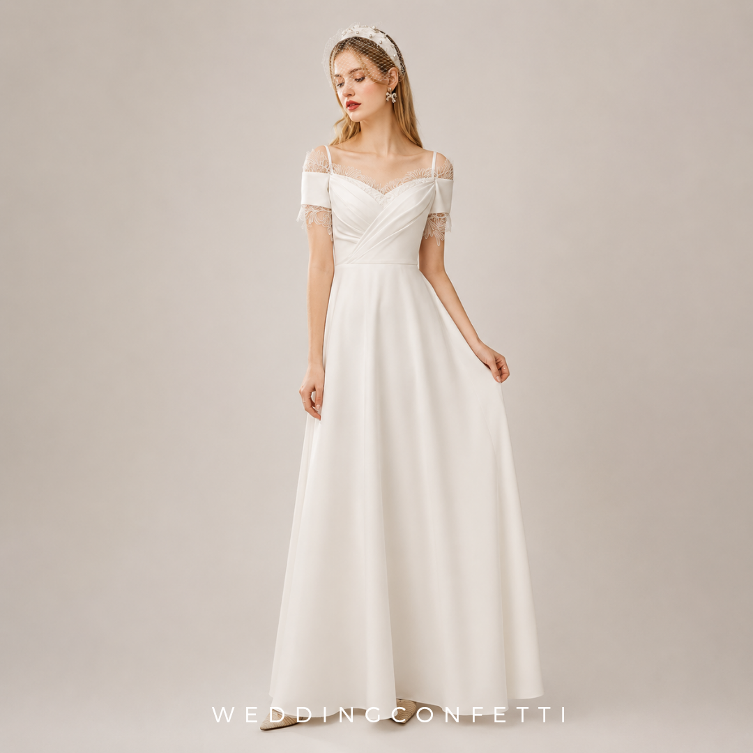 The Lilette Wedding Bridal Off Shoulder Gown