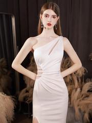 The Ixoria White Toga Evening Cut Out Mermaid Dress
