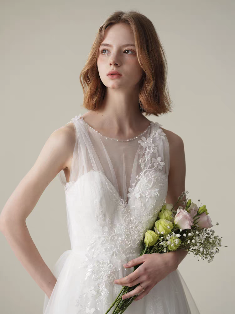 The Ressaly Wedding Bridal Sleeveless Gown