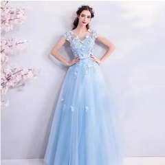 The Mikayla Allure Blue Sleeveless Gown