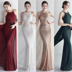 The Codila Halter Evening Mermaid Dress (Available in 6 colours)