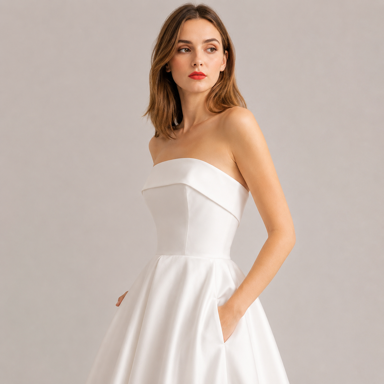 The Coris White Short Tube Dress