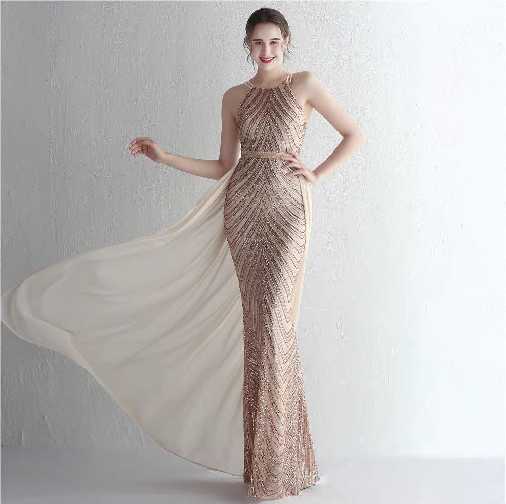 The Codila Halter Evening Mermaid Dress (Available in 6 colours)