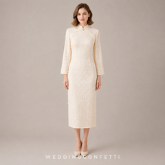 The Blanca Long Sleeves Cheongsam Gown